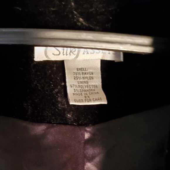 Silk Assets Faux fur waist length coat Black 2X - Picture 6 of 8